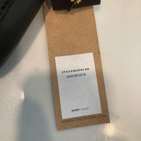 NWT Margot New York Black Leather Crossbody Purse - Picture 4 of 12